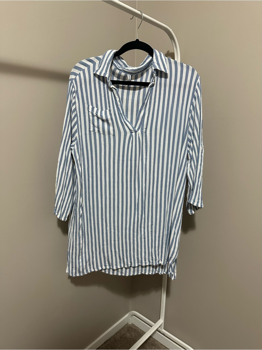 Raviya Blue and White Striped Tunic